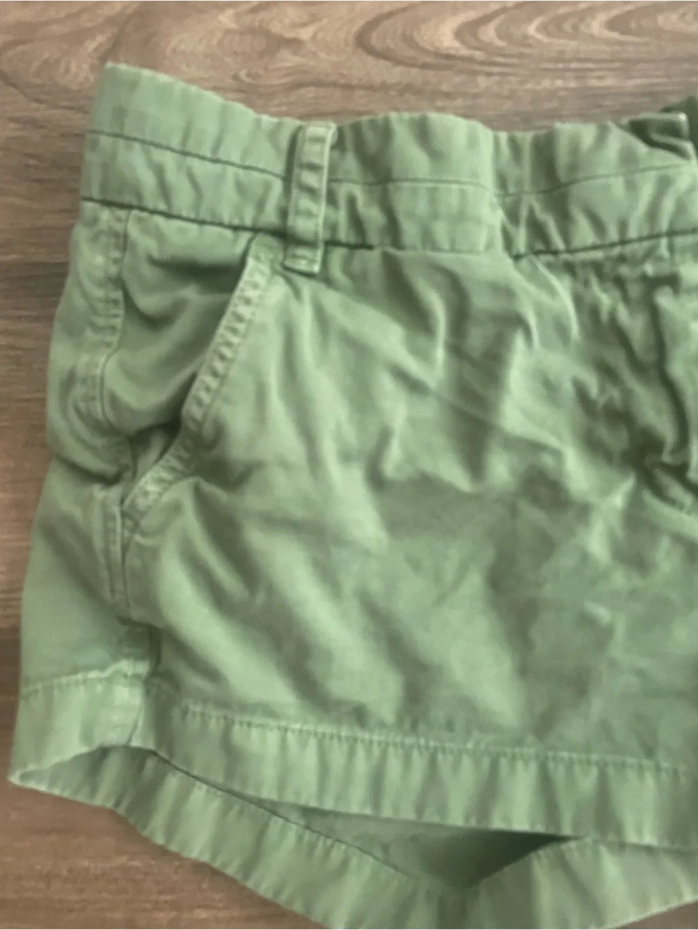 J. Crew Dark Green Cotton chino Shorts